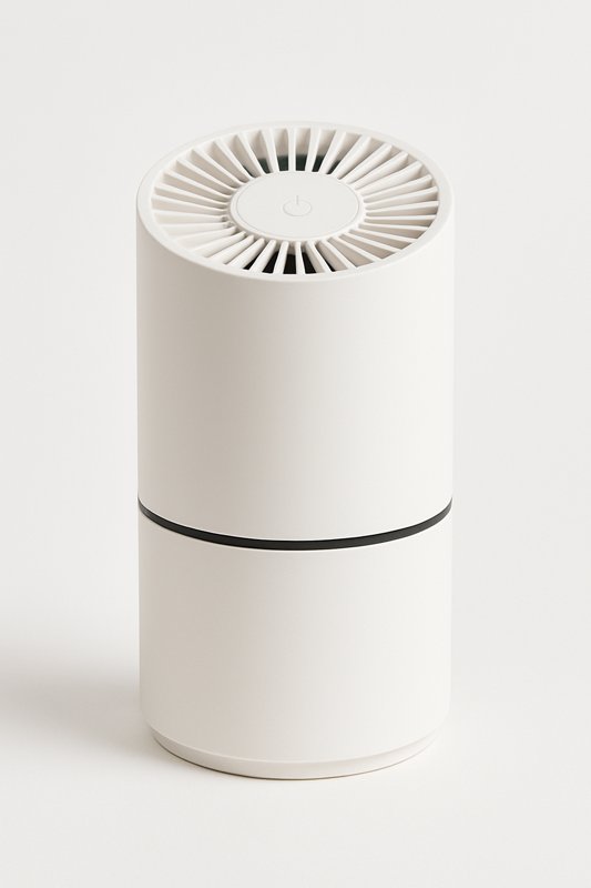 White cylindrical air purifier on a white background
Essentiel
A compact USB air purifier with HEPA filter, removing dust, smoke, and allergens. Perfect for desktops, small rooms, or travel. Quiet operation and energy-efficient.